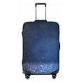 thumbnail image 1 of Lsque Retro Blue Glitter Printed Luggage Cover, Travel Luggage Protector,Scratch and Dirt Resistant, Fits 18-32 Inch Luggage - Large, 1 of 9
