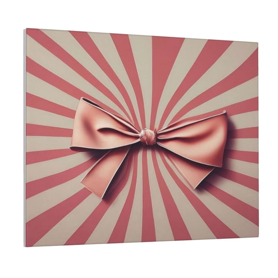 Lsque Retro Bow Print Wall Art – Decorative Picture for Living Room, Bedroom, and Office (Horizontal)