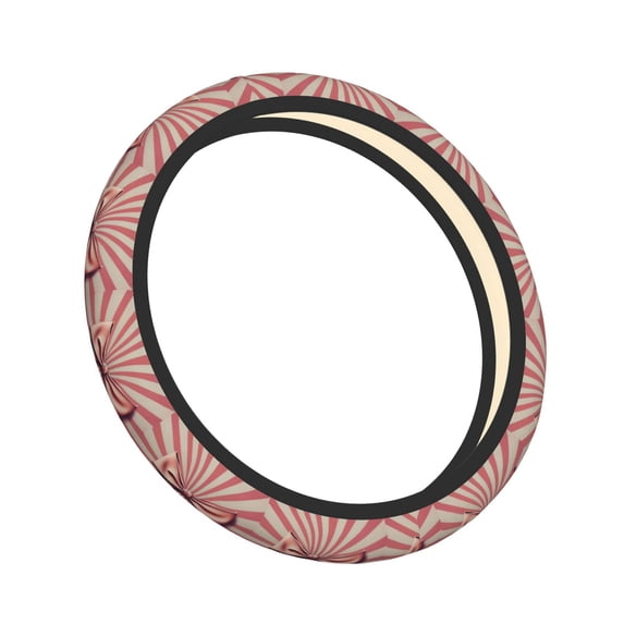 Lsque Retro Bow Ultra Soft Car Steering Wheel Cover for Women, Standard 15 inch Size for Truck Van SUV Auto