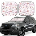 thumbnail image 1 of Lsque Retro Floral 2 PCS Windshield Sun Shade | CarFoldable Window Covers | Car Accessories Reflect UV for Universal Cars SUV Truck | Medium, 1 of 7