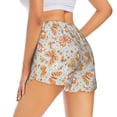 thumbnail image 1 of Lsque Retro Floral Butterfly Printed Women's Running Shorts with Liner Pockets,Elastic Quick Dry Workout Athletic Gym Yoga Shorts,Womens High Waist Shorts-X-Large, 1 of 9
