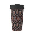 thumbnail image 1 of Lsque Retro Floral Pattern Travel Coffee Mug 16oz: Insulated Coffee Cup with Leakproof Lid, Coffee Tumbler, Reusable Coffee Cups with Seal Lid, 1 of 8