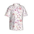 thumbnail image 1 of Lsque Retro Floral pattern Hawaiian Shirt for Men, Unisex Summer Beach Casual Short Sleeve Button Down Shirts-3X-Large, 1 of 9