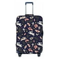 thumbnail image 1 of Lsque Retro Rabbit Flower Printed Luggage Cover, Travel Luggage Protector,Scratch and Dirt Resistant, Fits 18-32 Inch Luggage - X-Large, 1 of 9
