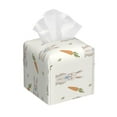 thumbnail image 1 of Lsque Retro Rabbit Printed Tissue Box Cover Holder, Facial Paper Organizer Dispenser,Square with Bottom Belt, PVC Leather Decorative Organizer, 1 of 8