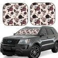 thumbnail image 1 of Lsque Retro Red Black Roses 2 PCS Windshield Sun Shade | CarFoldable Window Covers | Car Accessories Reflect UV for Universal Cars SUV Truck | Medium, 1 of 7