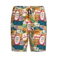 thumbnail image 1 of Lsque Retro Summer Stamp Mens Sleep Pajama Shorts,Short Pajama Pants, Cotton Ultra-Soft Knit-X-Large, 1 of 9