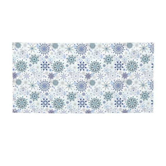 Lsque Retro ice blue snowflakes Pattern Party Banner, Festive Banner , Holiday Celebrations and Events for Carnival Birthday Party Festival Decorations-Medium