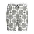 thumbnail image 1 of Lsque Retro sketch flower lines Mens Sleep Pajama Shorts,Short Pajama Pants, Cotton Ultra-Soft Knit-X-Large, 1 of 9