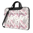 thumbnail image 1 of Lsque Romantic Travel In Paris Pattern Laptop Bag – Portable & Slim Single-Shoulder Computer Case with Adjustable Strap, Protective, Lightweight for 13”/14”/15.6” Laptops, 1 of 8