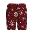 thumbnail image 1 of Lsque Romantic white snowflakes Mens Sleep Pajama Shorts,Short Pajama Pants, Cotton Ultra-Soft Knit-Small, 1 of 9