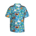 thumbnail image 1 of Lsque Rooster And Chickens pattern Hawaiian Shirt for Men, Unisex Summer Beach Casual Short Sleeve Button Down Shirts-XX-Large, 1 of 9