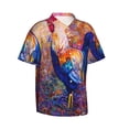 thumbnail image 1 of Lsque Rooster Oil Painting pattern Hawaiian Shirt for Men, Unisex Summer Beach Casual Short Sleeve Button Down Shirts-Medium, 1 of 9