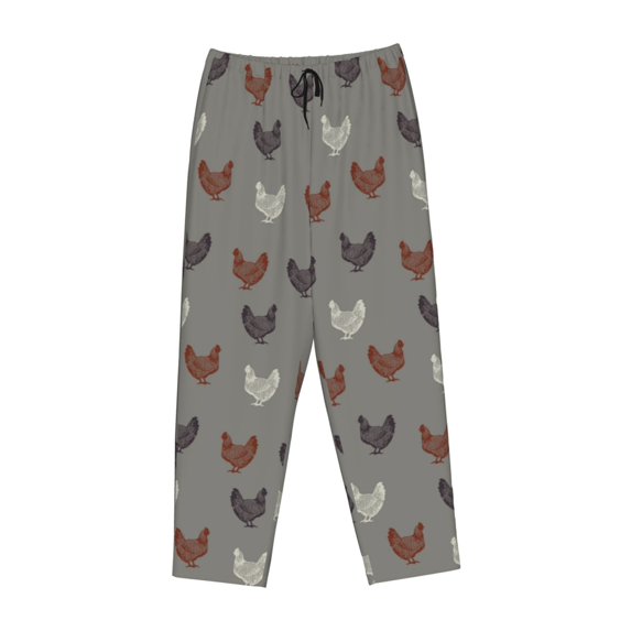 Lsque Rooster Print Women's Pajama Pants, Lounge Pant - Comfortable Home Wear,Elastic Waistband, Stylish Design-Small