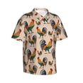 thumbnail image 1 of Lsque Rooster pattern Hawaiian Shirt for Men, Unisex Summer Beach Casual Short Sleeve Button Down Shirts-XX-Large, 1 of 9