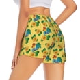thumbnail image 1 of Lsque Roosters And Sunflowers Printed Women's Running Shorts with Liner Pockets,Elastic Quick Dry Workout Athletic Gym Yoga Shorts,Womens High Waist Shorts-Large, 1 of 9