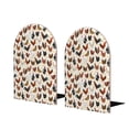 thumbnail image 1 of Lsque Roosters and Chickens Printed Wood Bookends,Non-Skid Bookend for Shelves,Heavy Duty Support Bookends,Non-Slip Foam Pads for Office, Home, and Library,1 Pair, 1 of 8