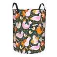thumbnail image 1 of Lsque Roosters and Chicks pattern Laundry Hamper Basket, Tall Woven Rope Hamper Basket for Clothes, Lightweight Storage Basket, Collapsible Waterproof-Medium, 1 of 8