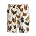 thumbnail image 1 of Lsque Roosters and Chickens Mens Sleep Pajama Shorts,Short Pajama Pants, Cotton Ultra-Soft Knit-4X-Large, 1 of 9