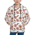 thumbnail image 1 of Lsque Rose Flowers Patten Youth Hoodie Sweatshirt Pullover with Kangaroo Pocket Boys and Girls Hoodie Warm Hoodie for Kids-Large, 1 of 6