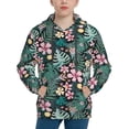 thumbnail image 1 of Lsque Rose Flowers Patten Youth Hoodie Sweatshirt Pullover with Kangaroo Pocket Boys and Girls Hoodie Warm Hoodie for Kids-Medium, 1 of 6