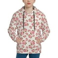 thumbnail image 1 of Lsque Rose Flowers Patten Youth Hoodie Sweatshirt Pullover with Kangaroo Pocket Boys and Girls Hoodie Warm Hoodie for Kids-Small, 1 of 6