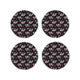 thumbnail image 1 of Lsque Rose Flowers Pattern 4" Drink Coasters Set of 4, PVC Leather Absorbent Coasters, Table Coaster Set Decorative Coffee Cup Coasters Housewarming Gift -Round Shape, 1 of 6
