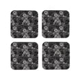 thumbnail image 1 of Lsque Rose Flowers Pattern 4" Drink Coasters Set of 4, PVC Leather Absorbent Coasters, Table Coaster Set Decorative Coffee Cup Coasters Housewarming Gift -Square, 1 of 6