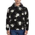 thumbnail image 1 of Lsque Rose Flowers Pattern Casual Men's Hoodie,Hooded Sweatshirt with Kangaroo Pocket,Pullover Hoodie-4X-Large, 1 of 7