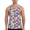 thumbnail image 1 of Lsque Rose Flowers Pattern Mens Tank Tops Muscle Athletic Quick Dry Sleeveless Workout Fitness T Shirts Beach Tank Top, Loose-fit Sleeveless Shirt for Men-Large, 1 of 7