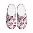 thumbnail image 1 of Lsque Rose Flowers Pattern Womens Comfort Cotton on Scuff With Memory Foam and Anti-skid Sole Slipper-44/45, 1 of 7