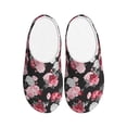 thumbnail image 1 of Lsque Rose Flowers Pattern Womens Comfort Cotton on Scuff With Memory Foam and Anti-skid Sole Slipper-46/47, 1 of 7