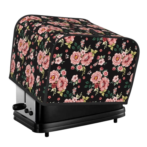Lsque Rose Flowers Print 4 Slice Toaster Cover , Kitchen Appliance Dustproof Protector , Toaster Protector Dustproof Kitchen Appliance Cover