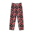 thumbnail image 1 of Lsque Rose Flowers Print Men's Pajama Pants, Lounge Pant - Comfortable Home Wear,Elastic Waistband, Stylish Design-Medium, 1 of 9