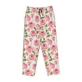 thumbnail image 1 of Lsque Rose Flowers Print Women's Pajama Pants, Lounge Pant - Comfortable Home Wear,Elastic Waistband, Stylish Design-X-Large, 1 of 9