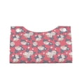 thumbnail image 1 of Lsque Rose Flowers Printed Long Tissue Box Cover Holder, Facial Paper Organizer Dispenser,Triangle with Bottom Belt, PVC Leather Decorative Organizer, 1 of 9