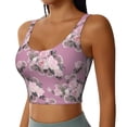 thumbnail image 1 of Lsque Rose Flowers Printed Women'S Sports Bra, Compression, Moisture Wicking, High-Impact Sports Bra For Women,Supportive sports bra-XX-Large, 1 of 9
