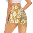 thumbnail image 1 of Lsque Rose Flowers Printed Women's Running Shorts with Liner Pockets,Elastic Quick Dry Workout Athletic Gym Yoga Shorts,Womens High Waist Shorts-Large, 1 of 9