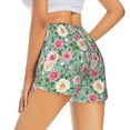 thumbnail image 1 of Lsque Rose Flowers Printed Women's Running Shorts with Liner Pockets,Elastic Quick Dry Workout Athletic Gym Yoga Shorts,Womens High Waist Shorts-Small, 1 of 9