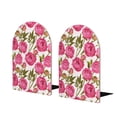 thumbnail image 1 of Lsque Rose Flowers Printed Wood Bookends,Non-Skid Bookend for Shelves,Heavy Duty Support Bookends,Non-Slip Foam Pads for Office, Home, and Library,1 Pair, 1 of 8