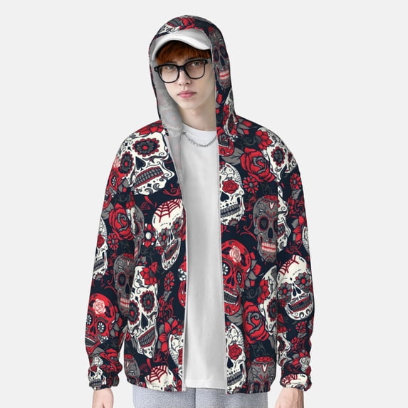 Lsque Rose Flowers UPF 50+ Lightweight Sun Protection Men's Women's Long Sleeve Shirt, Hoodie Performance -3X-Large