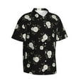 thumbnail image 1 of Lsque Rose Flowers pattern Hawaiian Shirt for Men, Unisex Summer Beach Casual Short Sleeve Button Down Shirts-Small, 1 of 9