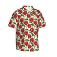 thumbnail image 1 of Lsque Rose Flowers pattern Hawaiian Shirt for Men, Unisex Summer Beach Casual Short Sleeve Button Down Shirts-XX-Large, 1 of 9