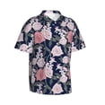 thumbnail image 1 of Lsque Rose Flowers pattern Hawaiian Shirt for Men, Unisex Summer Beach Casual Short Sleeve Button Down Shirts-XX-Large, 1 of 9