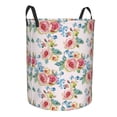 thumbnail image 1 of Lsque Rose Flowers pattern Laundry Hamper Basket, Tall Woven Rope Hamper Basket for Clothes, Lightweight Storage Basket, Collapsible Waterproof-Medium, 1 of 8