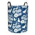 thumbnail image 1 of Lsque Rose Flowers pattern Laundry Hamper Basket, Tall Woven Rope Hamper Basket for Clothes, Lightweight Storage Basket, Collapsible Waterproof-Medium, 1 of 8