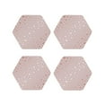 thumbnail image 1 of Lsque Rose Gold Abstract Spots 1 Pattern 4" Drink Coasters Set of 4, PVC Leather Absorbent Coasters, Table Coaster Set Decorative Coffee Cup Coasters Housewarming Gift -Hexagon, 1 of 6