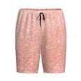 thumbnail image 1 of Lsque Rose Gold Glitter Mens Sleep Pajama Shorts,Short Pajama Pants, Cotton Ultra-Soft Knit-Large, 1 of 9