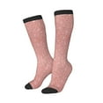 thumbnail image 1 of Lsque Rose Gold Pink Glitter Printed Crew Socks Men's Women's LightWeight Thin Casual Calf Socks ,Knee High Socks,Cotton Socks, 1 of 9