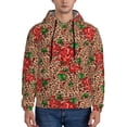 thumbnail image 1 of Lsque Rose Mix Leopard 1 Pattern Casual Men's Hoodie,Hooded Sweatshirt with Kangaroo Pocket,Pullover Hoodie-Medium, 1 of 7